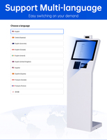 Kiosque de commande et de paiement tactile Android/Win Touchwo 15,6 pouces avec imprimante thermique et lecteur de code QR pour supermarché