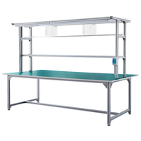 Banc de travail antistatique en aluminium robuste pour usine, réparation de moteurs, ordinateurs, laboratoire et ligne d'assemblage