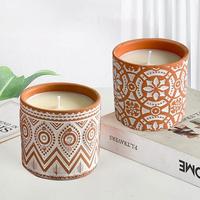 Bougie artisanale en cire de soja, boîte cadeau d'ambiance luxueuse, grande bougie en pot, parfum d'ambiance pour la maison, bougies parfumées
