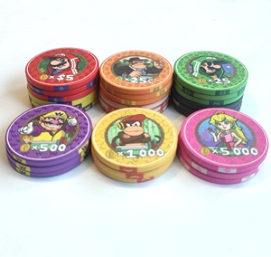 ชุดชิปโป๊กเกอร์เซรามิกดีลักซ์ธีมซูเปอร์มาริโอ ของ RTS Casino Poker Room พร้อมกล่องใส่ชิป ขนาด 39 มม. ชิปเกมพนันแบบเหรียญที่ระลึก - Product Image 2