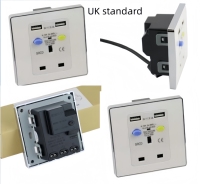 Prise murale électrique GFCI standard britannique 13 ampères, résistante aux manipulations, prise GFCI britannique pour la rénovation de la maison, utilisation au bureau