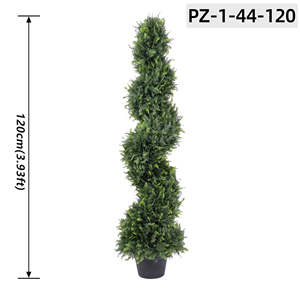 Árbol Topiario Artificial en Espiral, <span class=keywords><strong>Ciprés</strong></span> Artificial en Maceta, Arbusto de Boj Retorcido, Planta Verde Artificial para Paisajismo de Villas, Centros Comerciales, Hoteles y Terrazas - Product Image 5