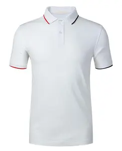 2019 Summer New Style 100% Cotton Pique Knit Dry Fit Combination Collar Design Tennis Mens Golf Polo Shirt