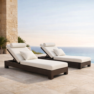 Tumbona Moderna de Madera para Exteriores, Silla Reclinable de Jardín, Tumbona para Hotel, Resort y Piscina - Product Image 1