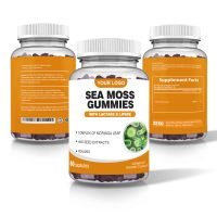 Gummies de mousse de mer à marque privée en promotion : supplément de fibres alimentaires à base de racine de bardane, mousse de mer irlandaise et Ashwagandha