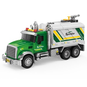 Carro de basura de juguete trai kích thước lớn vệ sinh thành phố Xe tải đồ chơi, 1/10 ma sát vệ sinh xe tải đồ chơi với ánh sáng, âm nhạc, phun - Product Image 1