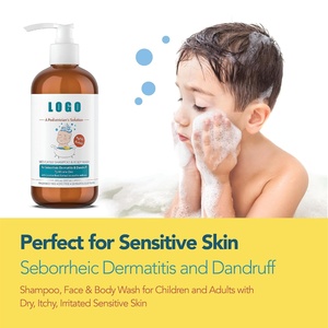 Shampooing médicamenteux de marque privée et nettoyant pour le corps-Le shampooing antipelliculaire pour bébé aide à la coiffe du berceau et à la dermatite séborrhéique réduit les rougeurs - Product Image 5