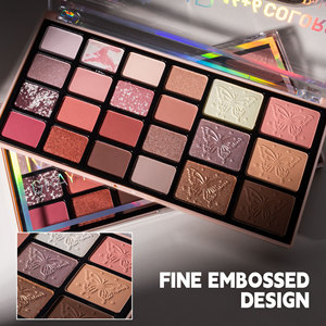 Palette Ombretti Multicolore, Blush e Illuminante Tutto-in-Uno, Polvere Caramello, Tonalità Terra Marrone, Cosmetici e Trucchi - Product Image 2