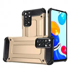 Pelindung baja cocok untuk Redmi NOTE 11/11s casing ponsel dua-dalam-satu armor tahan jatuh Poco M4 pelindung telepon