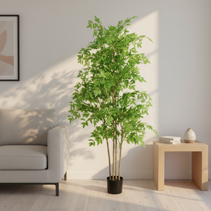 180 cm 6 Pieds Haute Densité Nantian <span class=keywords><strong>Bambou</strong></span> Plante <span class=keywords><strong>En</strong></span> Gros Haute Qualité Artificielle Nandina Arbre <span class=keywords><strong>en</strong></span> <span class=keywords><strong>Pot</strong></span> - Product Image 1