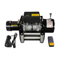 Treuil de récupération 12V 20000lbs avec moteur en cuivre pur, frein automatique, télécommande sans fil et fonction anti-saut de câble, forte puissance de remorquage pour le sauvetage automobile