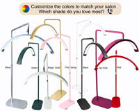 FOSOTO 28 pouces lampadaires en argent pour cils demi-lune lumière extension de cils lampe Led lampe de beauté pour maquillage photographie lumière