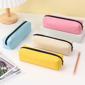 Sac de rangement en toile imperméable avec fermeture éclair pour fournitures de bureau, accessoires de voyage et cosmétiques, étui à stylos - Product Image 1