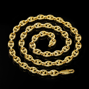 <span class=keywords><strong>Bijoux</strong></span> de <span class=keywords><strong>mode</strong></span> plaqués or 14K 18K, chaîne à maillons tendance, collier pour <span class=keywords><strong>homme</strong></span> style hip hop, collier Rolo - Product Image 5