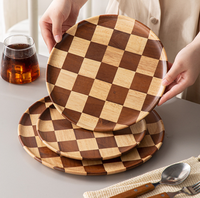 Plateau de service en bois d'acacia artisanal de luxe, plateau de jeu d'échecs, plateau de jeu de société, décoration de salon, table basse, cadeau pour la maison