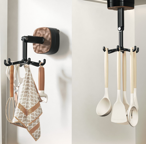Gancio <span class=keywords><strong>da</strong></span> cucina con ventosa e 6 ganci, rotazione a 360° °   Supporto Girevole <span class=keywords><strong>da</strong></span> <span class=keywords><strong>Parete</strong></span> per Pentole, Padelle, Spatole, Asciugamani - Product Image 2