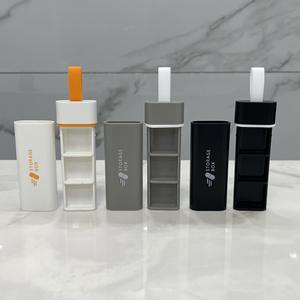 Organisateur de médicaments de voyage compact à 3 compartiments, boîte à pilules en ABS avec tiroir coulissant, distributeur de comprimés à 3 compartiments - Product Image 5