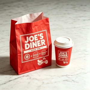 Bolsa de Papel Kraft Personalizada Ecológica para Llevar Comida Rápida, Hamburguesas, Hot Dogs, Sándwiches, Pollo, Resistente a la Grasa - Product Image 3
