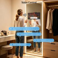 Smart Touch Screen Magic Mirror WiFi Bluetooth Android Modern Design Graphic Enabled Waterproof Wall Mount Illuminated