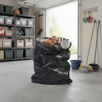Sacs poubelles en HDPE noir épais, résistants, avec logo personnalisé imprimé, vente en gros