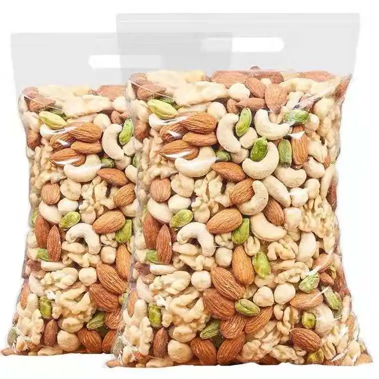 Mixed dried fruit of 7 products including almonds, cashews, and walnuts