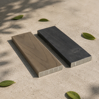 Revêtement de terrasse en composite PU gaufré à installation rapide, résistant au feu, effet bois 3D, pour projets de parcs