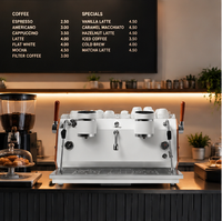 Máquina de Café Espresso Comercial de Doble Grupo, 12L, con Triple Caldera y Pantalla Independiente para Cafetería