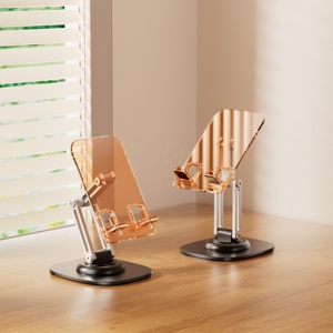 Soporte Universal Ajustable y Plegable de Aleación de Aluminio y Plástico SMONAMA Q17-L para Teléfono Móvil y Tableta, Rotación de 360 Grados, Compatible con Dispositivos de 4.7 a 12 Pulgadas - Product Image 1