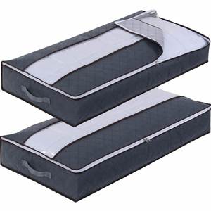 Customized 90L Breathable Non-Woven PVC Underbed Storage <b>Set</b> for Clothes Blankets Eco-Friendly Durable Modern Design - Product Image 6