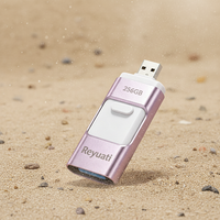 Clé USB 3.0 cryptée 512 Go, double port, boîtier métallique, modèle PG-P02 - Neuve, compatible avec plusieurs systèmes d'exploitation