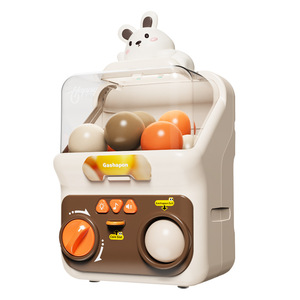 Máquina de gashapon, mini máquina de garras para niños, funciona con pilas, máquina de muñecas con bolas de colores y diseño adorable. - Product Image 5