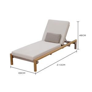 Chaise longue de luxe en bois pour piscine, plage et jardin, mobilier d'extérieur commercial en gros - Product Image 3