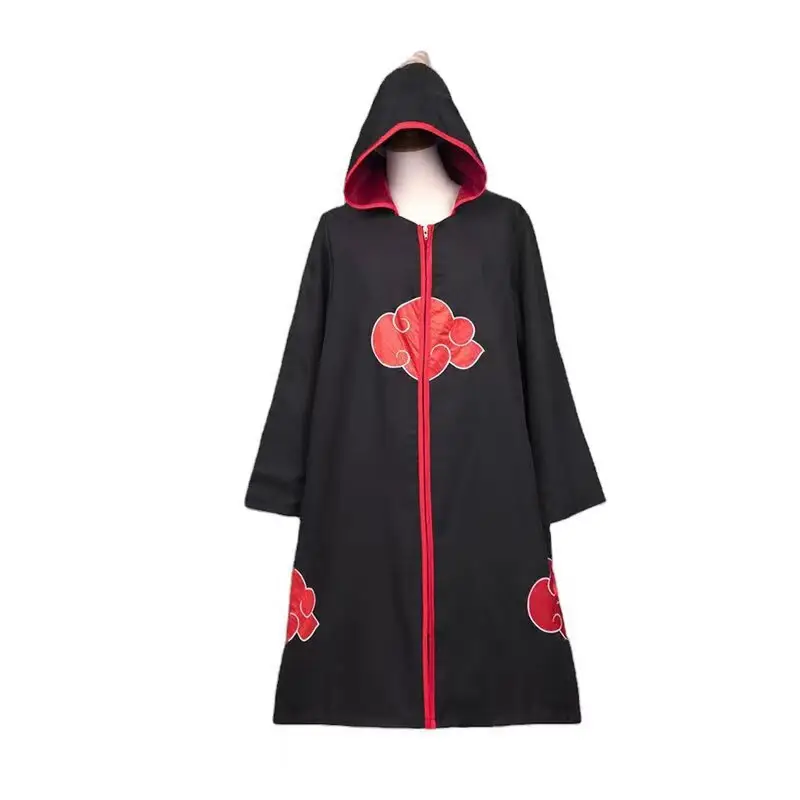 Yetişkin çocuk kostüm Anime Akatsuki pelerin cadılar bayramı pelerin Itachi Robe Cosplay