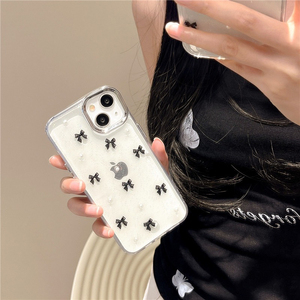Custodia per Cellulare in Silicone TPU <span class=keywords><strong>Trasparente</strong></span> con Fiocco in Resina Epossidica e Perla, Stile Coreano Ins, per <span class=keywords><strong>iPhone</strong></span> 15 Pro Max 16 <span class=keywords><strong>13</strong></span>/12 14 11 Plus 17 - Product Image 6