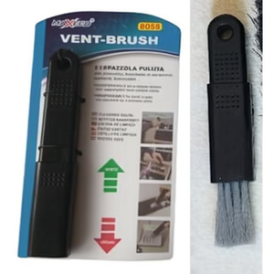แปรงทำความสะอาดช่องแอร์ รุ่น 8058 ด้ามจับสีดำ ขนแปรงสีเทา สำหรับทำความสะอาดช่องแอร์รถยนต์ - Product Image 2