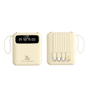 Nuovo stile Mini ricarica rapida portatile <span class=keywords><strong>10000</strong></span> <span class=keywords><strong>MAh</strong></span> <span class=keywords><strong>PowerBank</strong></span> costruito in cavi per il telefono cellulare - Product Image 6