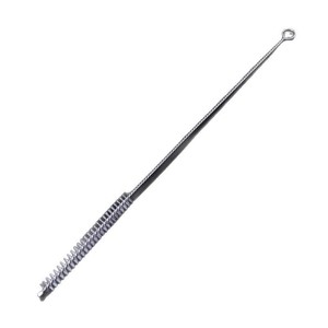 Brosse à pailles en acier inoxydable 260x80x10mm avec poils en nylon pour nettoyer les pailles et les bouteilles - Product Image 4
