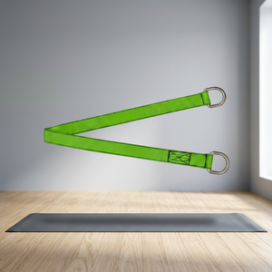 Sangle de levage plate en polyester vert avec œillets, 100 mm x 11 mm, pour la manutention de matériaux par grue - Product Image 3