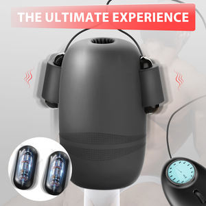 2er Pack Penis Vibrator <span class=keywords><strong>Stroker</strong></span> mit zwei Kanälen und 8 vibrierenden Modi für die Penis stimulation, Visual Controller Herren Sexspielzeug - Product Image 5