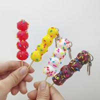 UV- en offsetdruk voor cadeaus, op maat gemaakte 3D PVC rubberen siliconen snoep- en voedselhangers, sleutelhangers met karabijnhaak