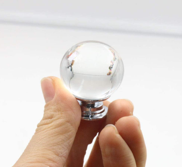 LOT Diameter 30mm Clear Crystal Glass Ball Shaped Cupboard Handles Drawer Knobs Door Knobs for cabinet Home Hardware