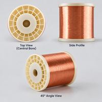 Fil CCA nu, fil d'aluminium recouvert de cuivre, 8% de teneur en cuivre, conducteur monobrin solide, 0,08-8,00 mm, pour conducteur de câble électrique