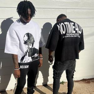 Manufacturer Wholesale Custom Boxy Oversized Washed Printed Boxy Cut Cropped Fit <b>Tshirt</b> Men Comfort Colors T Shirts - Product Image 5