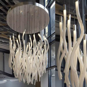 Luminaire suspendu moderne pour décoration de villa d'hôtel Lustres en verre led personnalisés pour un grand projet - Product Image 3