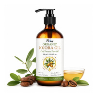 Minyak Jojoba Organik Vegan Cold Pressed, Dua Fungsi untuk Wajah, Tubuh, dan Rambut, Menyeimbangkan Sebum, Menenangkan Kulit Sensitif dan Iritasi, Memperbaiki Kulit Kering