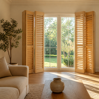 Volets en bois pour fenêtres, persiennes pour la décoration de villas, jardins et balcons