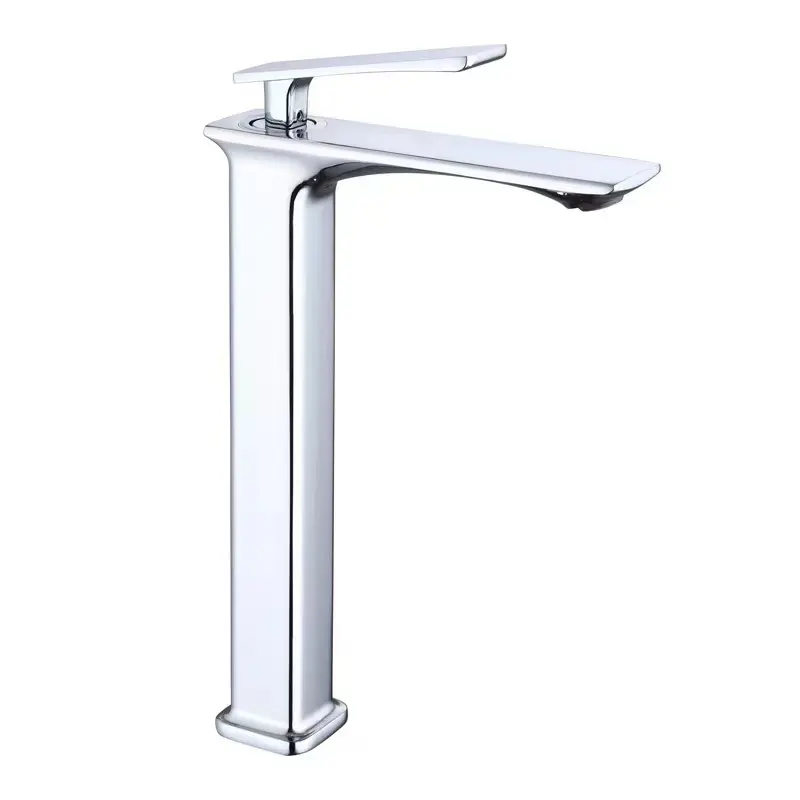 High Quality Single-Handle Cold Hot Water Tall Vessel Sink Vanity Bathroom Basin Faucet Mixer Taps Zinc Material Kitchen Usage