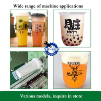 Imprimante chinoise Machine de sérigraphie de bouteilles en verre de gobelets en papier cylindriques avec système de position du curseur