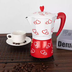 <span class=keywords><strong>Cafetera</strong></span> Moka de Aluminio con Diseño de Corazón Personalizado, <span class=keywords><strong>Cafetera</strong></span> <span class=keywords><strong>Italiana</strong></span> Clásica para Estufa de <span class=keywords><strong>3</strong></span>/6/9 <span class=keywords><strong>Tazas</strong></span>, Venta Directa de Fábrica al por Mayor - Product Image 4