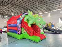 Château gonflable à thème dinosaure de dessin animé avec toboggan, château rebondissant, jouets de saut, jouets pour événements et fêtes